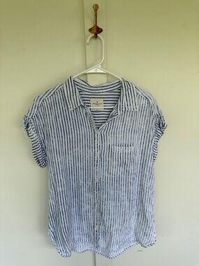 American Eagle collared striped button-down shirt